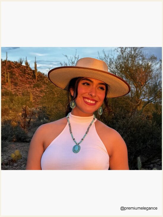 Western Turquoise Necklace and Earring Set for Women Cowgirl main image 0